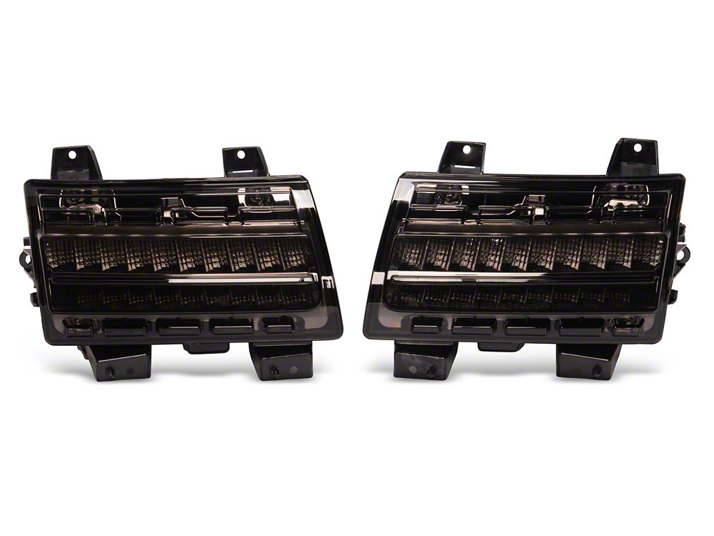 Raxiom Axial Series Sequential Turn Signal LED Side Marker Lights; Smoked (18-25 Jeep Wrangler w/ Factory Halogen Light Package)