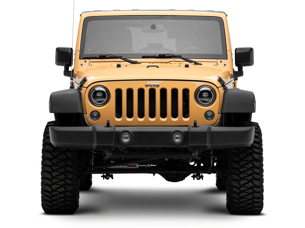 Raxiom Axial Series 7-Inch Dragon Eye LED Headlights; Black Housing; Clear Lens (07-18 Jeep Wrangler JK)