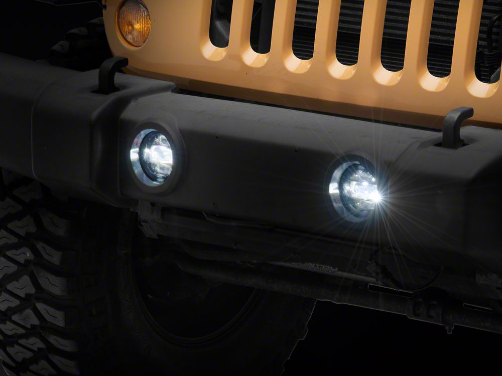 Raxiom Axial Series LED Fog Lights (07-18 Jeep Wrangler JK w/o 10th Anniversary Metal Bumper)