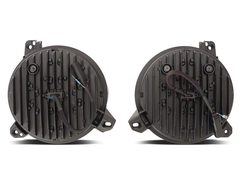 Raxiom Axial Series 9-Inch Angel Eye LED Headlights; Black Housing; Clear Lens (18-25 Jeep Wrangler JL)