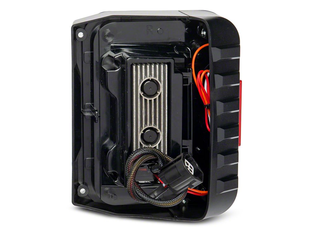 Raxiom Axial Series Trident LED Tail Lights; Black Housing; Smoked Lens (07-18 Jeep Wrangler JK)
