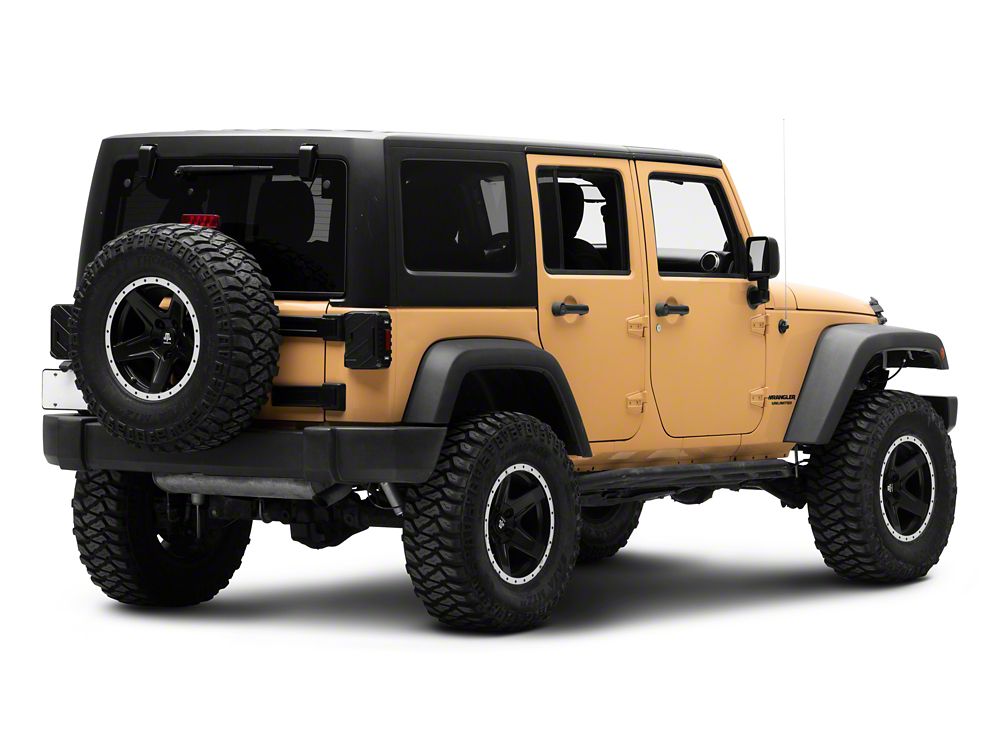Raxiom Axial Series Trident LED Tail Lights; Black Housing; Smoked Lens (07-18 Jeep Wrangler JK)