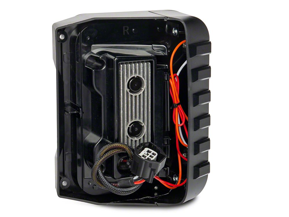 Raxiom Axial Series Trident LED Tail Lights; Black Housing; Clear Lens (07-18 Jeep Wrangler JK)