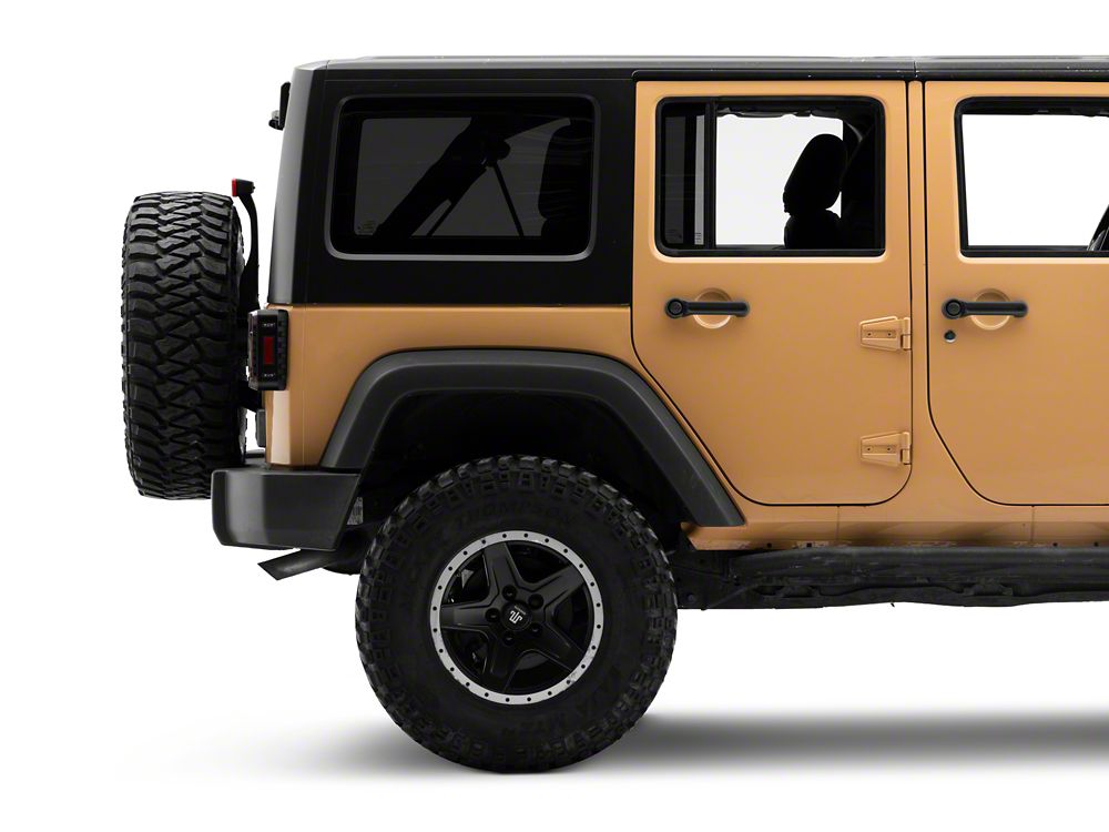Raxiom Axial Series Trident LED Tail Lights; Black Housing; Clear Lens (07-18 Jeep Wrangler JK)