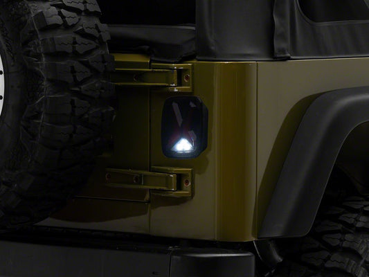 Raxiom Gladiator LED Tail Lights; Black Housing; Smoked Lens (76-06 Jeep CJ7, Wrangler YJ & TJ)