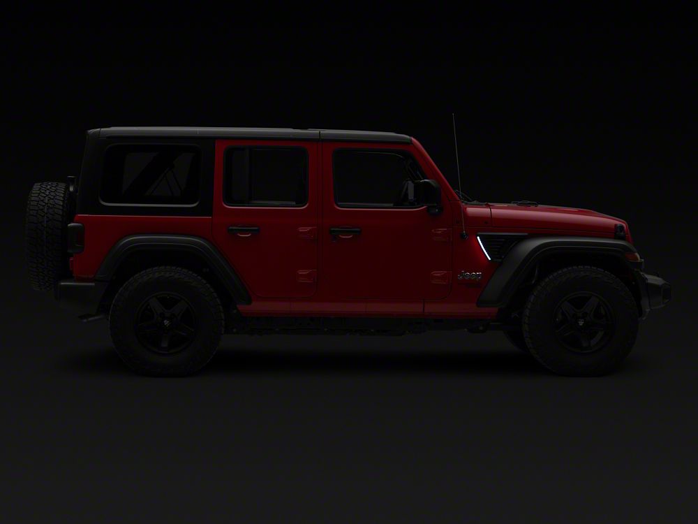 Raxiom LED Fender Vent Lighting with DRL and Turn Signal (18-25 Jeep Wrangler JL)