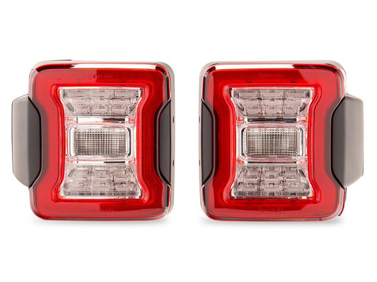 Raxiom LED Tail Lights; Clear Housing; Clear Lens (07-18 Jeep Wrangler JK)
