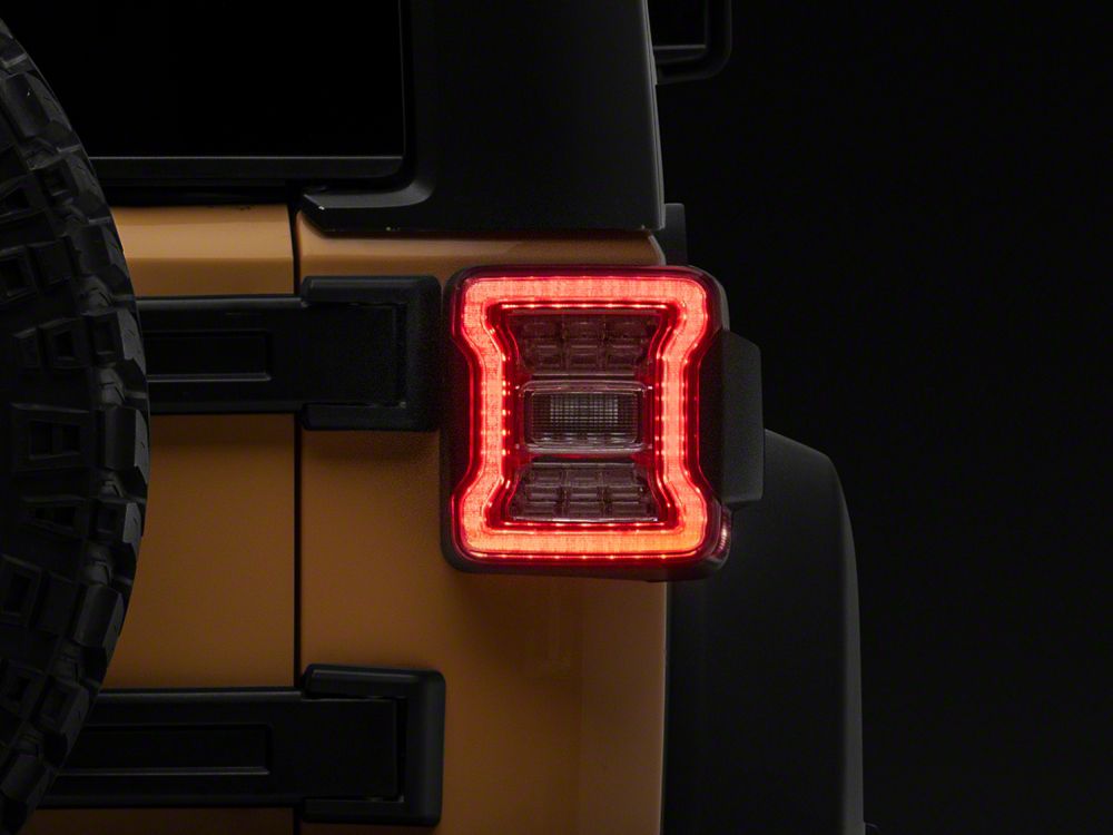 Raxiom LED Tail Lights; Clear Housing; Clear Lens (07-18 Jeep Wrangler JK)