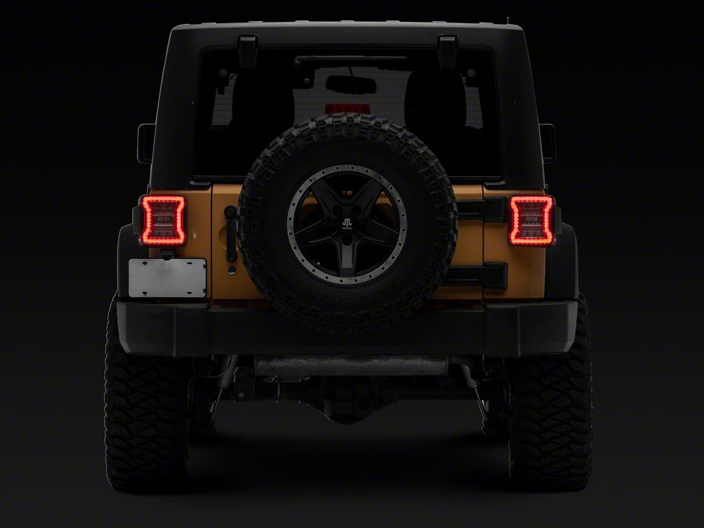 Raxiom LED Tail Lights; Clear Housing; Clear Lens (07-18 Jeep Wrangler JK)