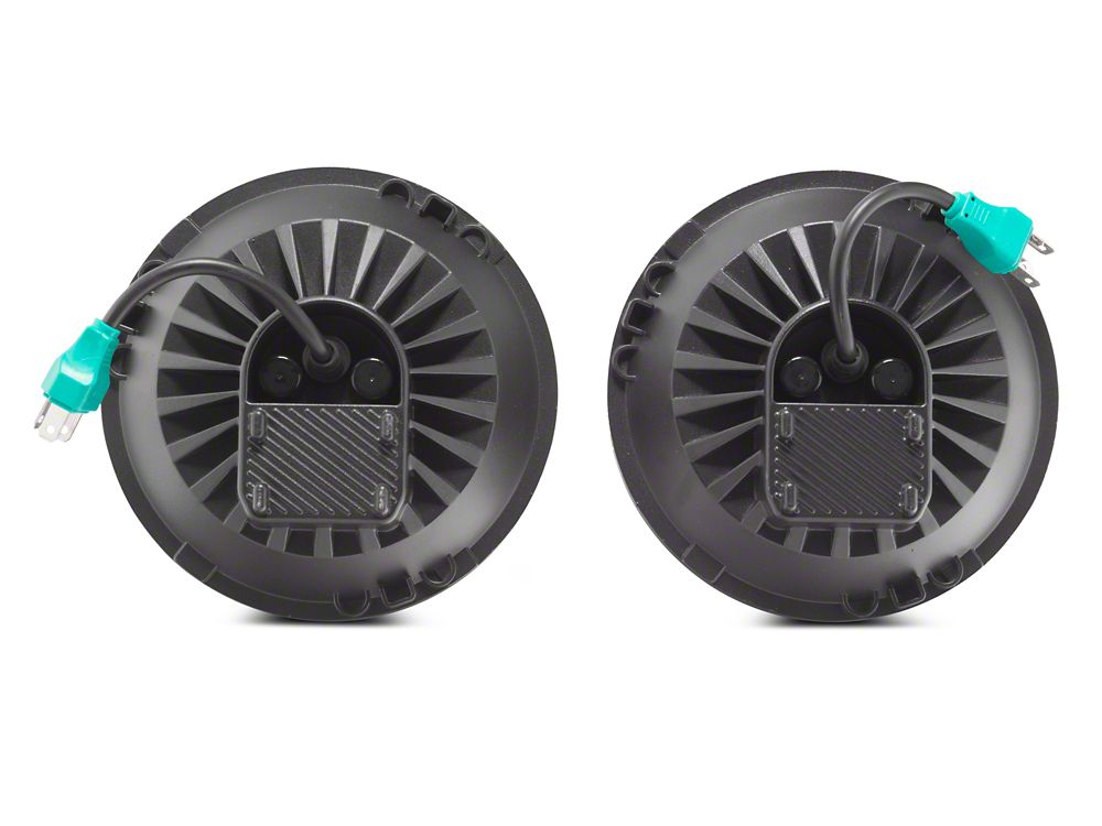 Raxiom Axial Series DB1 LED Headlights; Black Housing; Clear Lens (07-18 Jeep Wrangler JK)