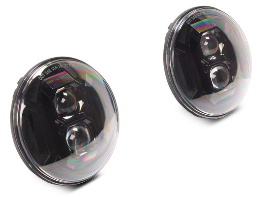 Raxiom Axial Series DB2 LED Headlights; Black Housing; Clear Lens (07-18 Jeep Wrangler JK)