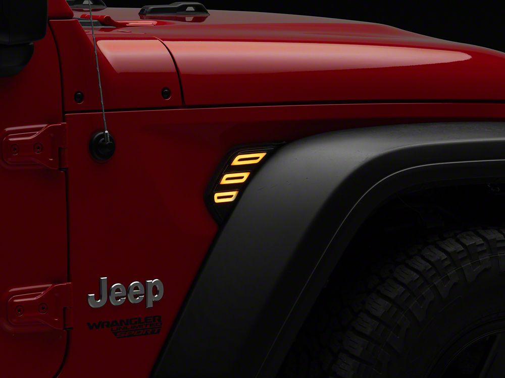 Raxiom Axial Series LED Fender Lights with Sequential Turn Signal Function (18-25 Jeep Wrangler JL)