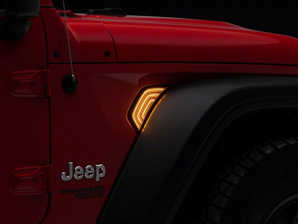 Raxiom Axial Series LED Fender Vent Sidemarker; Clear (18-25 Jeep Wrangler JL)