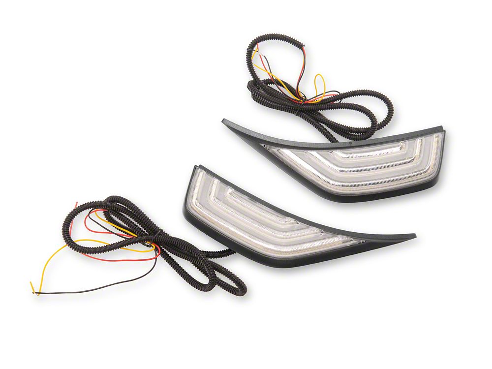 Raxiom Axial Series Sequential LED Fender Vent Sidemarker; Clear (18-25 Jeep Wrangler JL)