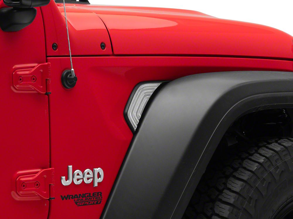 Raxiom Axial Series Sequential LED Fender Vent Sidemarker; Clear (18-25 Jeep Wrangler JL)