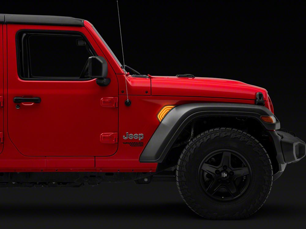 Raxiom Axial Series Sequential LED Fender Vent Sidemarker; Clear (18-25 Jeep Wrangler JL)