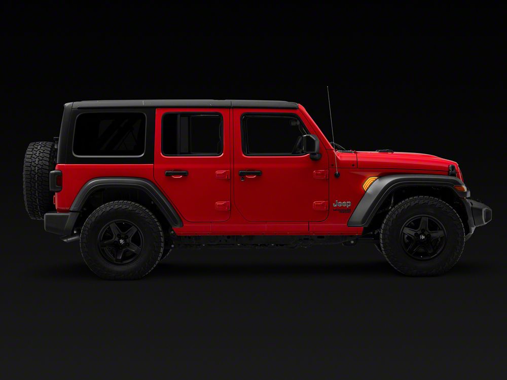 Raxiom Axial Series Sequential LED Fender Vent Sidemarker; Clear (18-25 Jeep Wrangler JL)