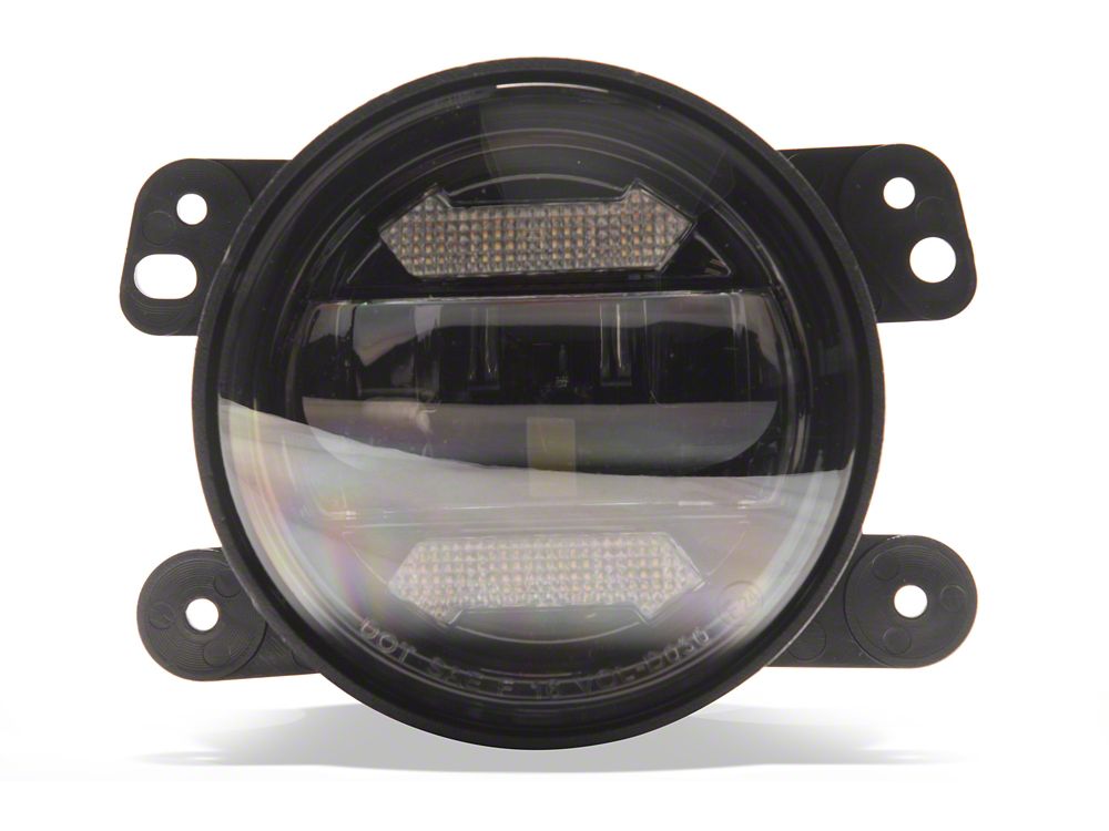 Raxiom Axial Series LED Angel Eye Fog Lights; Amber and White (07-18 Jeep Wrangler JK)
