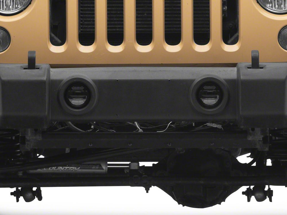 Raxiom Axial Series LED Angel Eye Fog Lights; Amber and White (07-18 Jeep Wrangler JK)