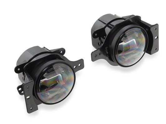 Raxiom Axial Series LED Angel Eye Fog Lights; Amber and White (18-25 Jeep Wrangler JL)