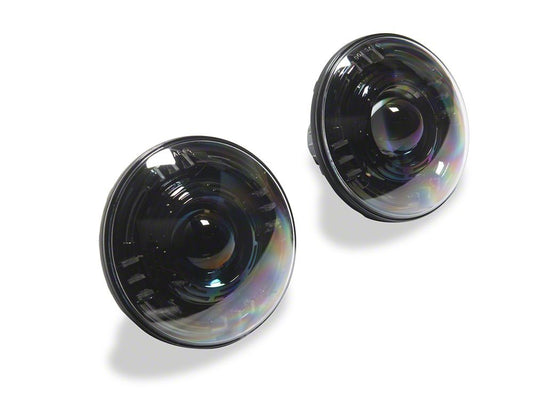 Raxiom Axial Series Quatro LED Headlights; Black Housing; Clear Lens (07-18 Jeep Wrangler JK)