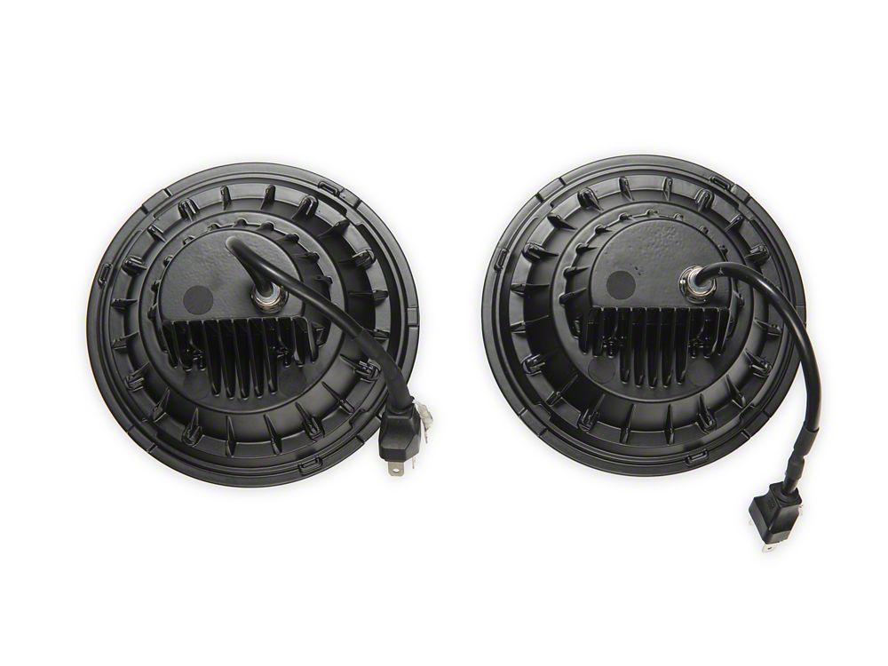 Raxiom Axial Series Quatro LED Headlights; Black Housing; Clear Lens (07-18 Jeep Wrangler JK)