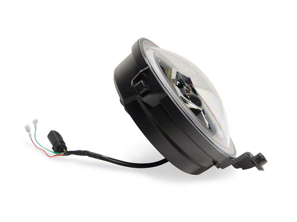 Raxiom 9-Inch Vader LED Headlights; Black Housing; Clear Lens (18-25 Jeep Wrangler JL)