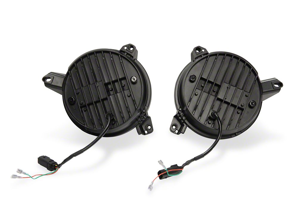 Raxiom 9-Inch Vader LED Headlights; Black Housing; Clear Lens (18-25 Jeep Wrangler JL)