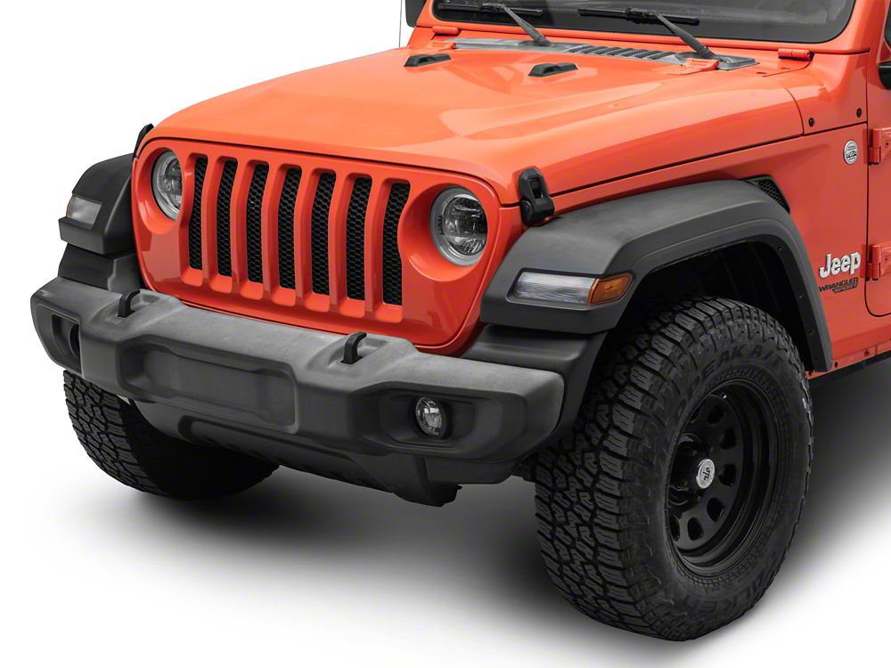Raxiom 9-Inch LED Headlights with DRL and Turn Signals; Black Housing; Clear Lens (18-25 Jeep Wrangler JL)