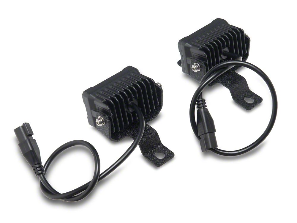Raxiom Cowl Mounted LED Light Kit with Brackets; White LED; Clear Lens (18-25 Jeep Wrangler JL, Excluding Rubicon 392)