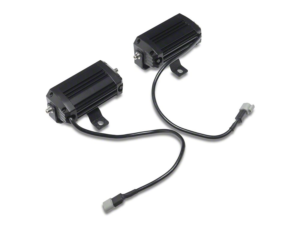 Raxiom Cowl Mounted LED Light Kit with Brackets; White LED; Clear Lens (18-25 Jeep Wrangler JL, Excluding Rubicon 392)