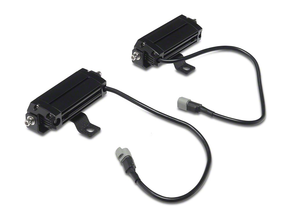 Raxiom Cowl Mounted LED Light Kit with Brackets; White LED; Clear Lens (18-25 Jeep Wrangler JL, Excluding Rubicon 392)