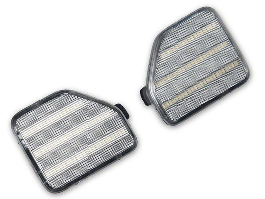 Raxiom Clear LED Rear Bumper Reflector Lights; White LED (18-26 Jeep Wrangler JL)