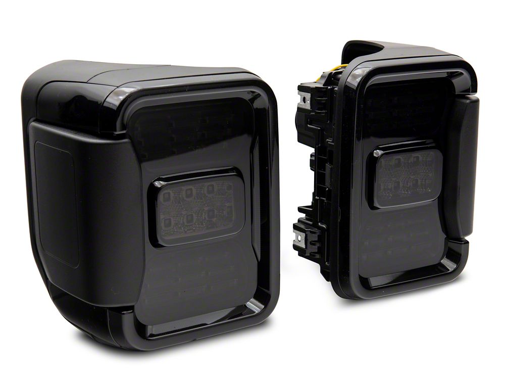 Raxiom LED Tail Lights; Black Housing; Smoked Lens (20-25 Jeep Gladiator JT w/ Factory Halogen Tail Lights & w/o Blind Spot Detection))