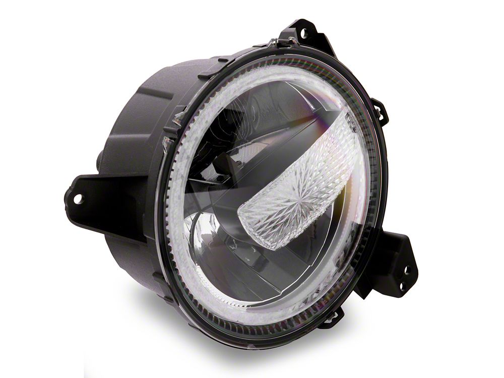 Raxiom Axial Series 9-Inch LED Headlights; Black Housing; Clear Lens (20-25 Jeep Gladiator JT w/ Factory Halogen Headlights)