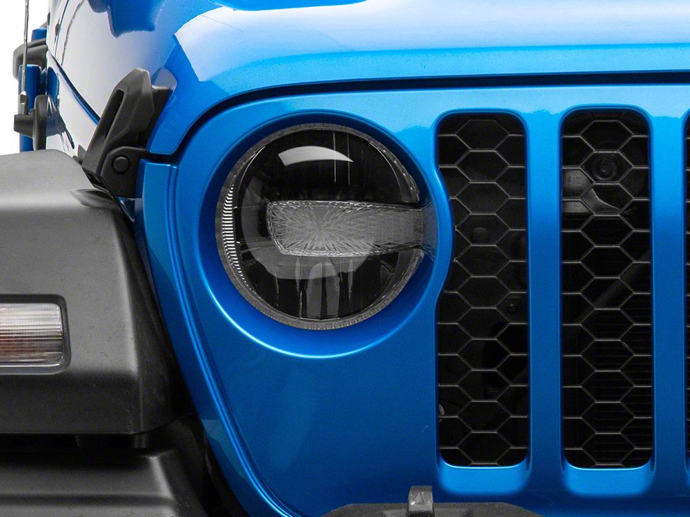 Raxiom Axial Series 9-Inch LED Headlights; Black Housing; Clear Lens (20-25 Jeep Gladiator JT w/ Factory Halogen Headlights)