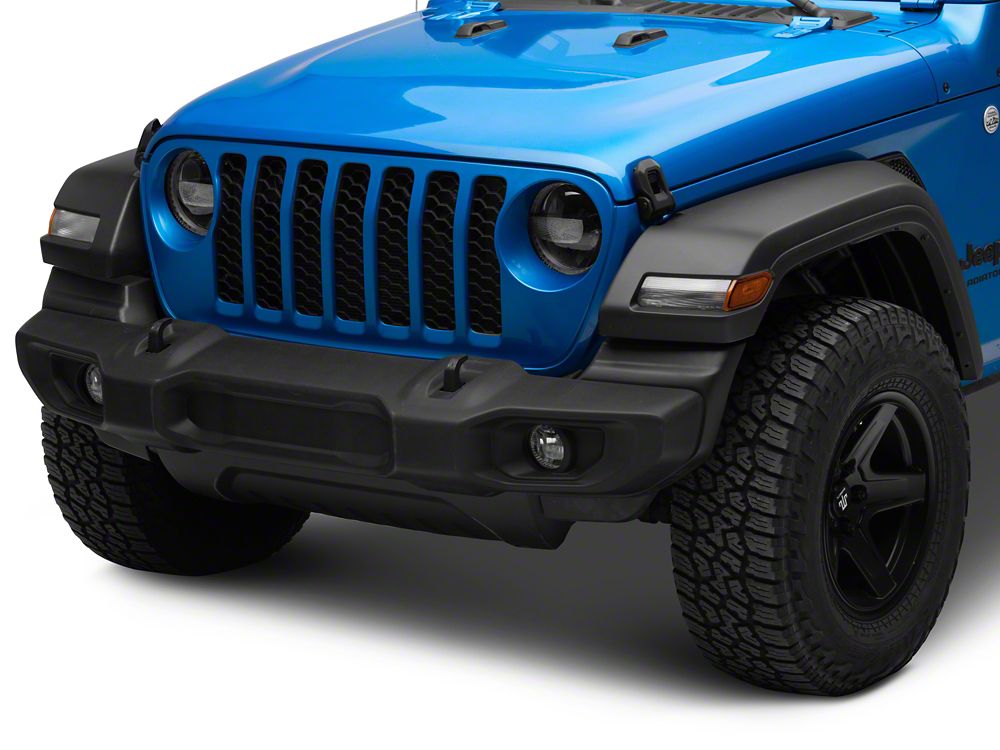 Raxiom Axial Series 9-Inch LED Headlights; Black Housing; Clear Lens (20-25 Jeep Gladiator JT w/ Factory Halogen Headlights)