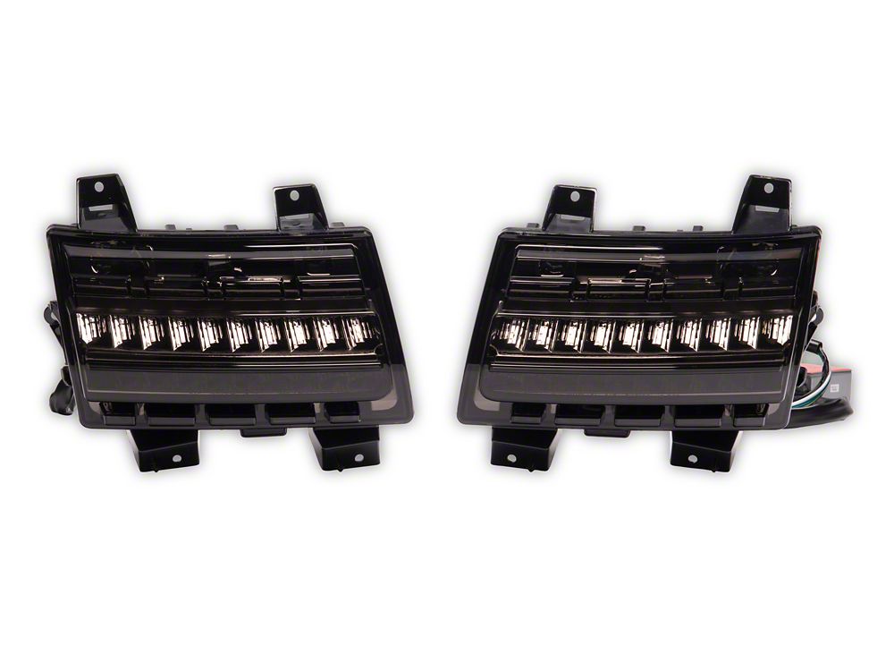 Raxiom Axial Series Sequential Turn Signal LED Side Marker Lights; Smoked (20-25 Jeep Gladiator JT w/ Factory Halogen Light Package, Excluding Sport)