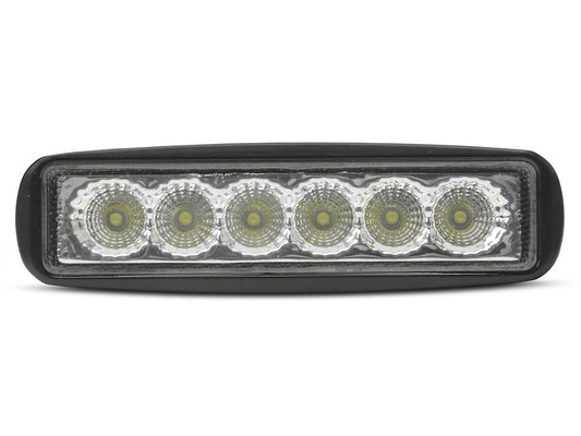 Raxiom 6-Inch Slim 6-LED Off-Road Light; Flood Beam (Universal; Some Adaptation May Be Required)
