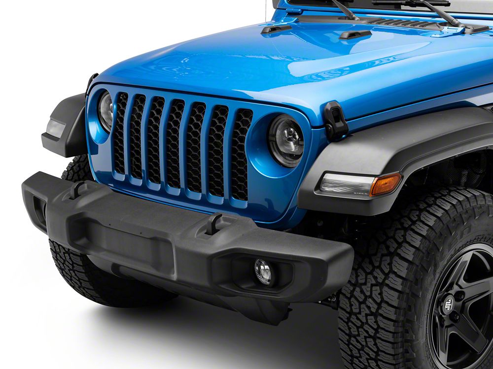 Raxiom Axial Series 9-Inch LED Angel Eye Headlights; Black Housing; Clear Lens (20-25 Jeep Gladiator JT)
