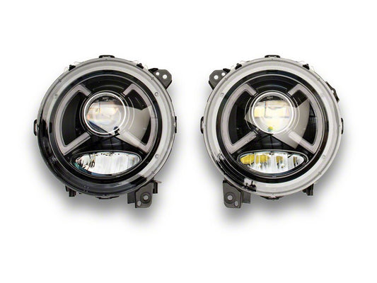 Raxiom LED Projector Headlights; Black Housing; Clear Lens (20-25 Jeep Gladiator JT)