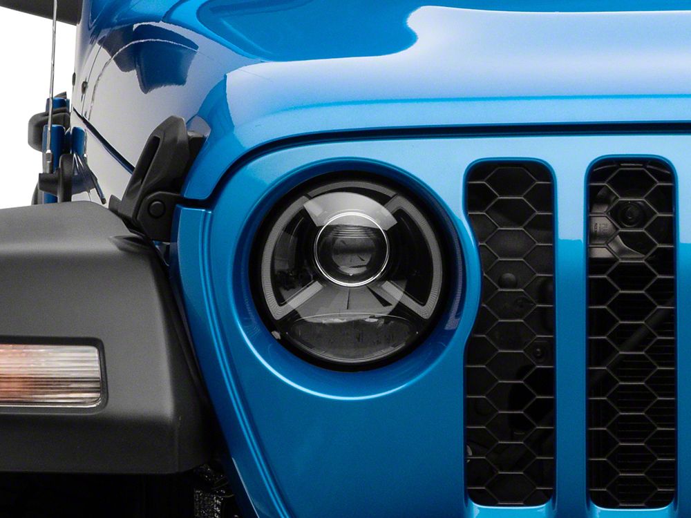 Raxiom LED Projector Headlights; Black Housing; Clear Lens (20-25 Jeep Gladiator JT)