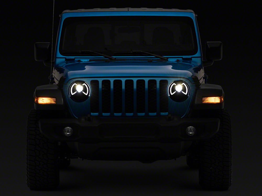 Raxiom LED Projector Headlights; Black Housing; Clear Lens (20-25 Jeep Gladiator JT)
