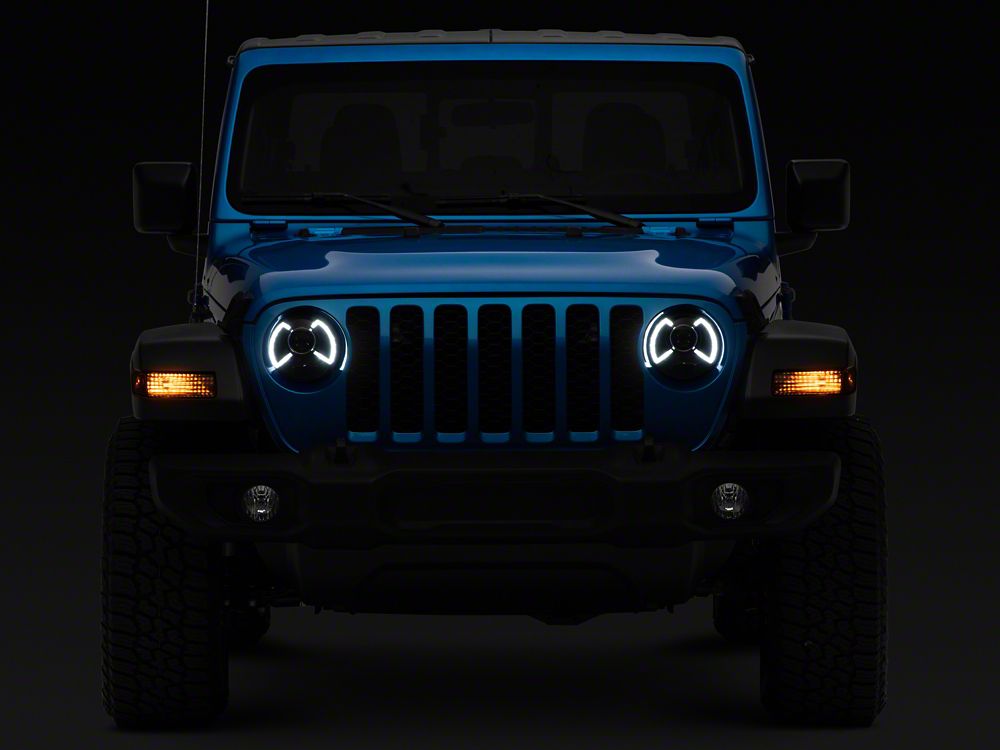 Raxiom LED Projector Headlights; Black Housing; Clear Lens (20-25 Jeep Gladiator JT)