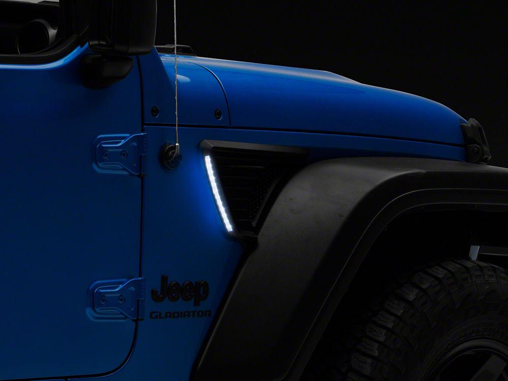 Raxiom LED Fender Vent Lighting with DRL and Turn Signal (20-25 Jeep Gladiator JT)