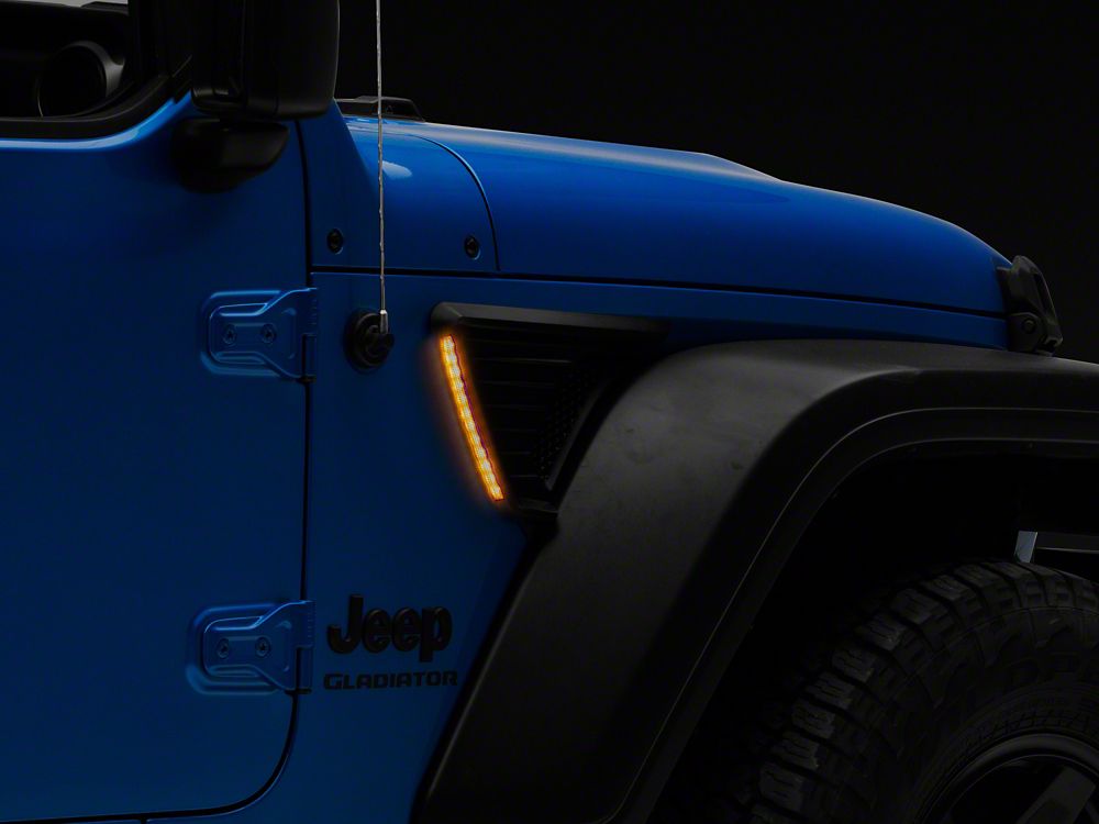 Raxiom LED Fender Vent Lighting with DRL and Turn Signal (20-25 Jeep Gladiator JT)
