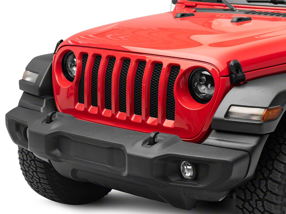 Raxiom Axial Series 7-Inch LED Daymaker Headlights; Black Housing; Clear Lens (20-25 Jeep Gladiator JT)