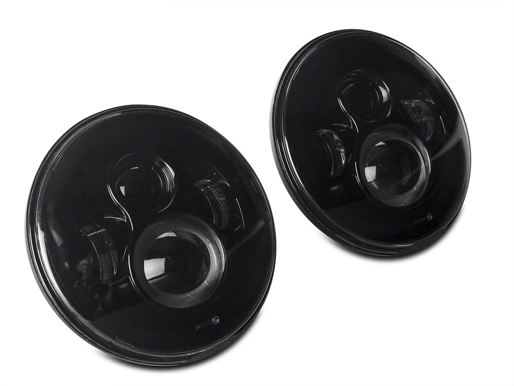 Raxiom Axial Series 7-Inch LED Daymaker Headlights; Black Housing; Clear Lens (20-25 Jeep Gladiator JT)
