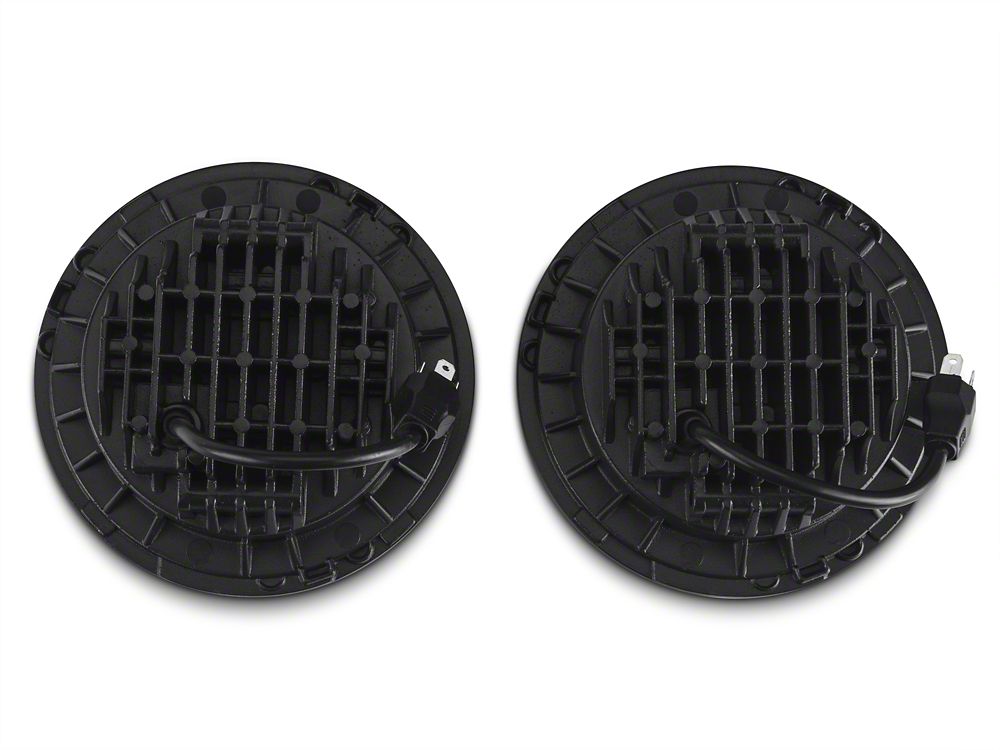 Raxiom Axial Series 7-Inch LED Daymaker Headlights; Black Housing; Clear Lens (20-25 Jeep Gladiator JT)
