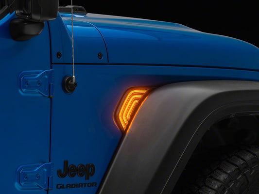 Raxiom Axial Series LED Fender Vent Sidemarker; Clear (20-25 Jeep Gladiator JT)